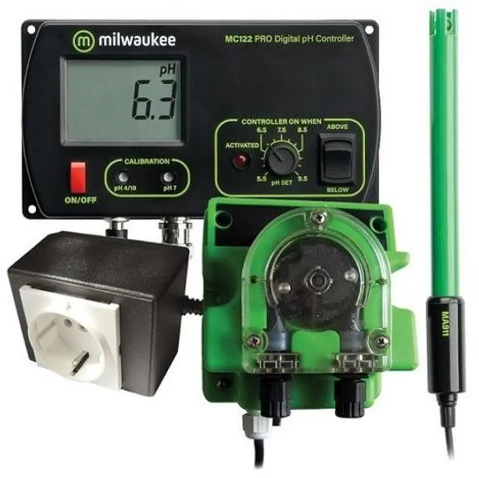 Controlador de PH MC122 com sonda PH + Bomba Doseadora MP810 1