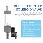 Regulador CO2 c/ val. solenoide e conta bolhas 7
