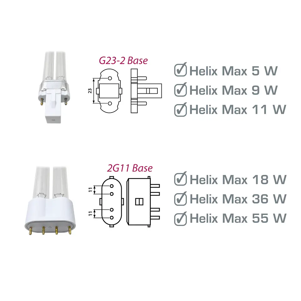 Lampada UVC-MAX para Helix Max 2.0 8