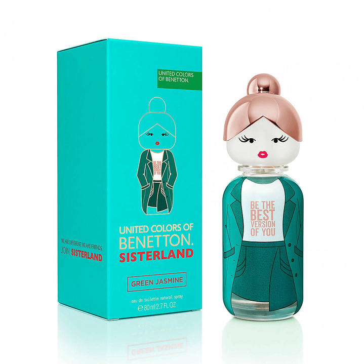 BENNETON SISTERLAND GREEN JASMINE WOMAN EDT 80ML 1