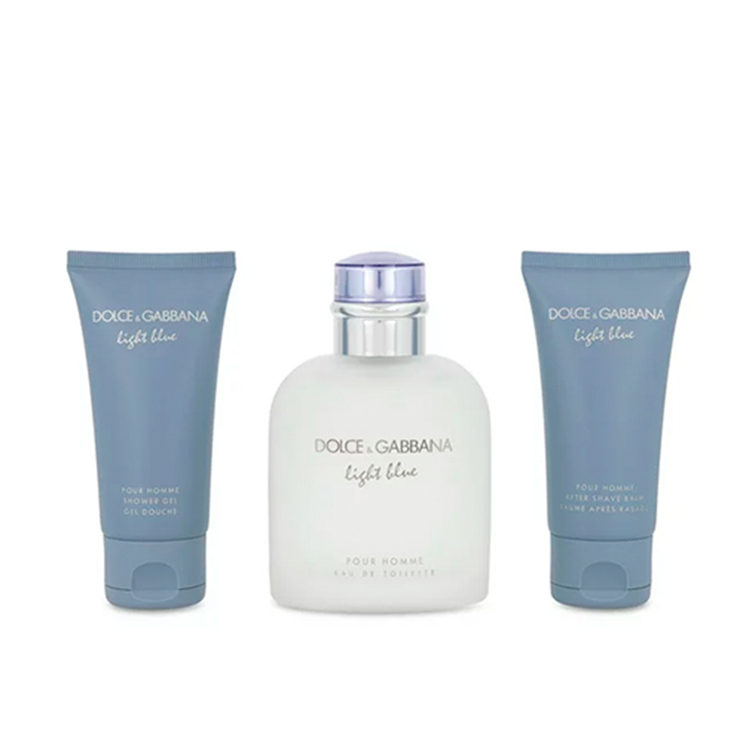 DOLCE GABBANA LIGHT BLUE MEN EDT 125ML + 50ML SG + 50ML ASG 2