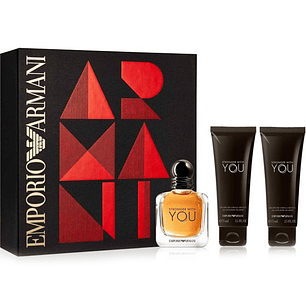GIORGIO ARMANI EMPORIO ARMANI STRONGER WITH YOU EDT 50ML + SG 75ML + SG 75ML
