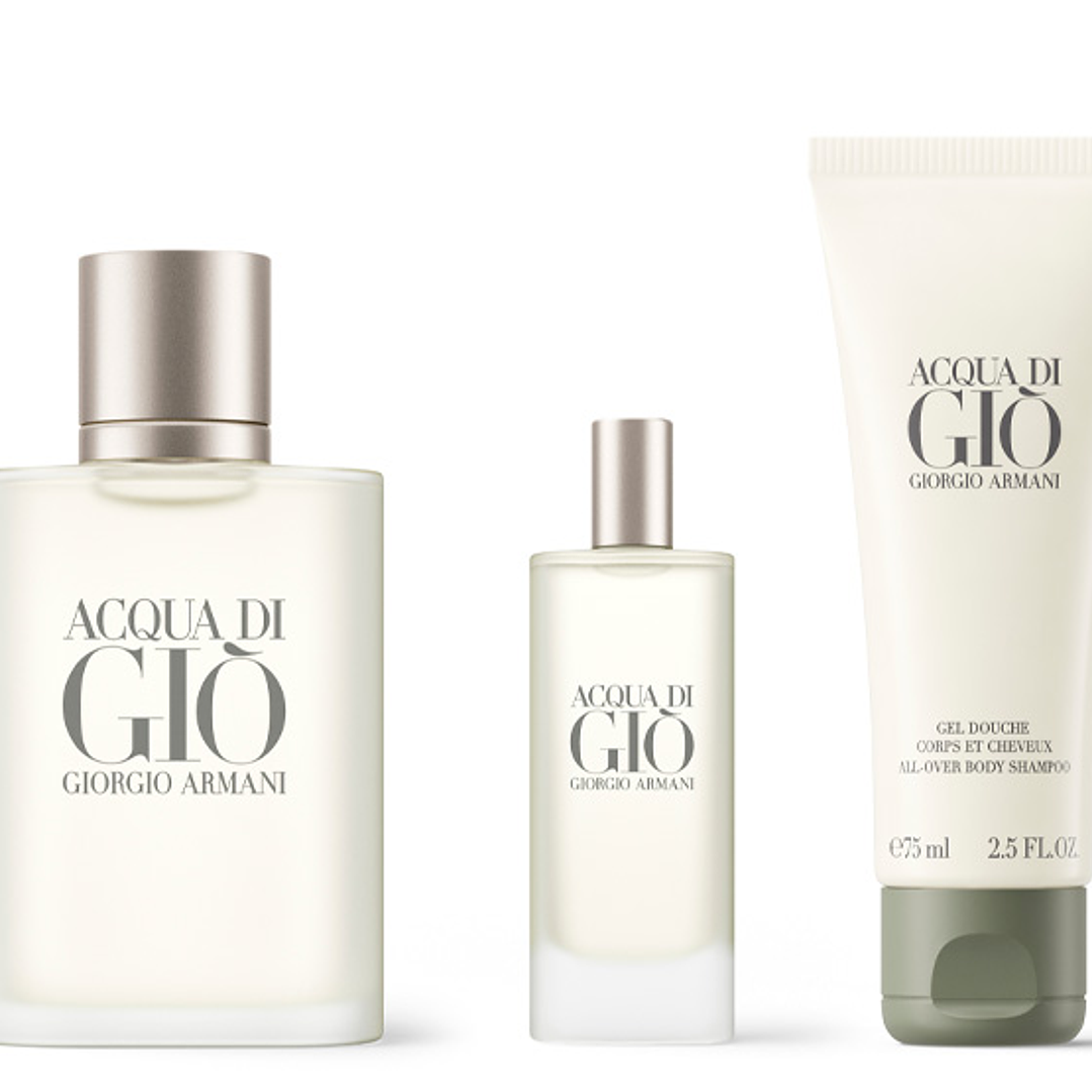 GIORGIO ARMANI ACQUA DI GIO MEN EDT 100ML + 15ML + SG 75ML 2