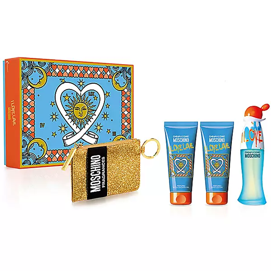 MOSCHINO I LOVE LOVE WOMAN 100ML + SG 100ML + BL 100ML EDT 100ML 2