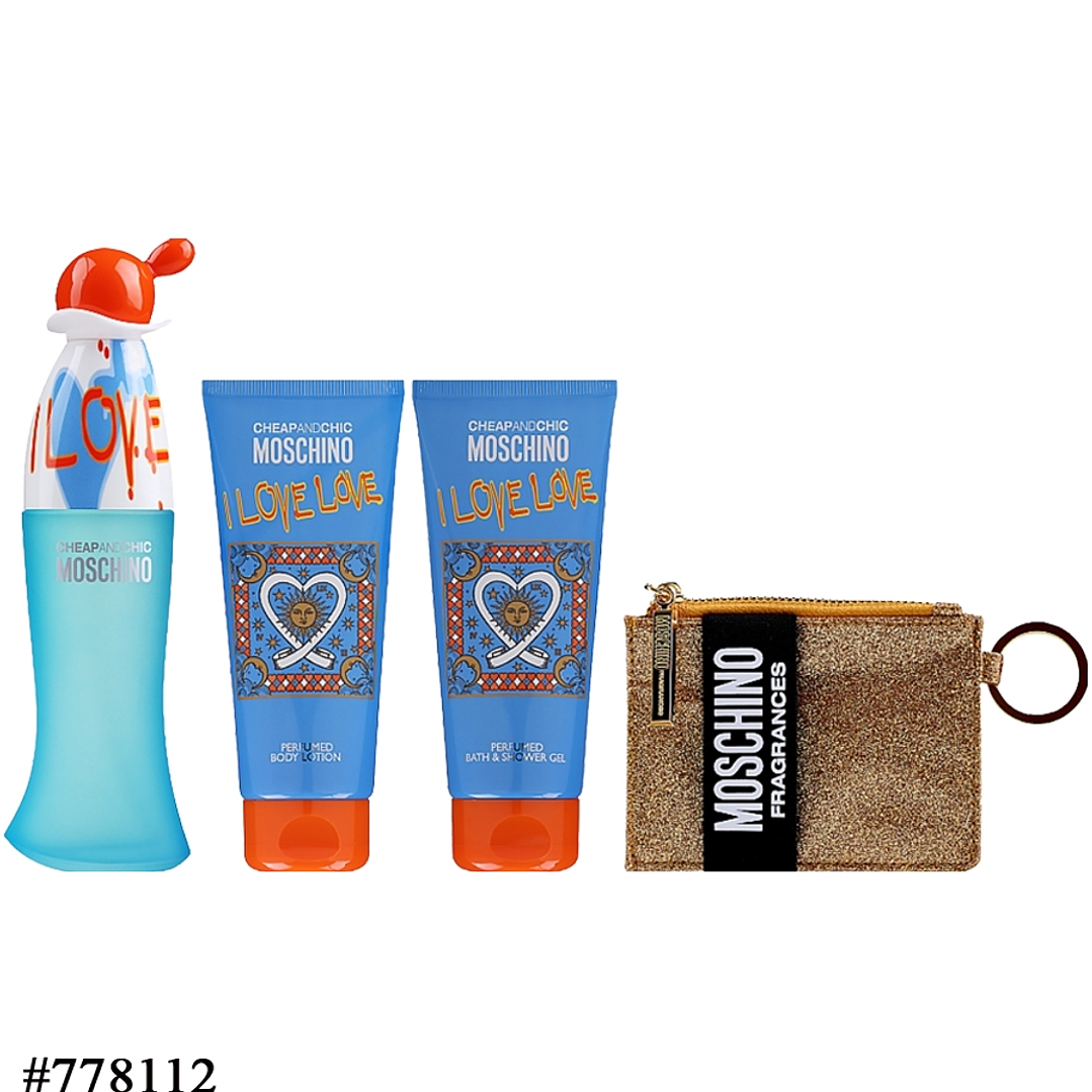 MOSCHINO I LOVE LOVE WOMAN 100ML + SG 100ML + BL 100ML EDT 100ML 3