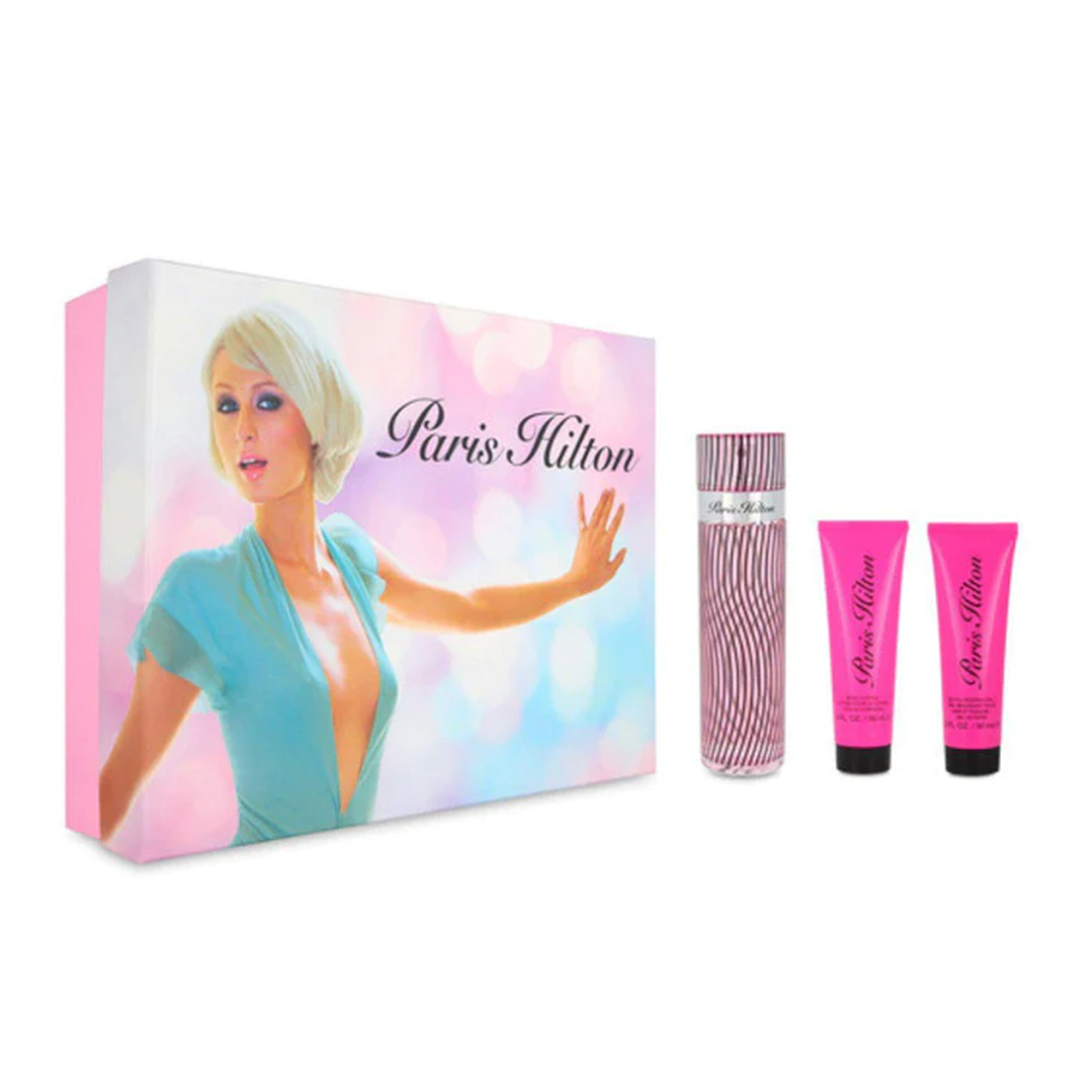 PARIS HILTON SET EDP 100ML + DECANT + BL 90ML + SG 90ML 3