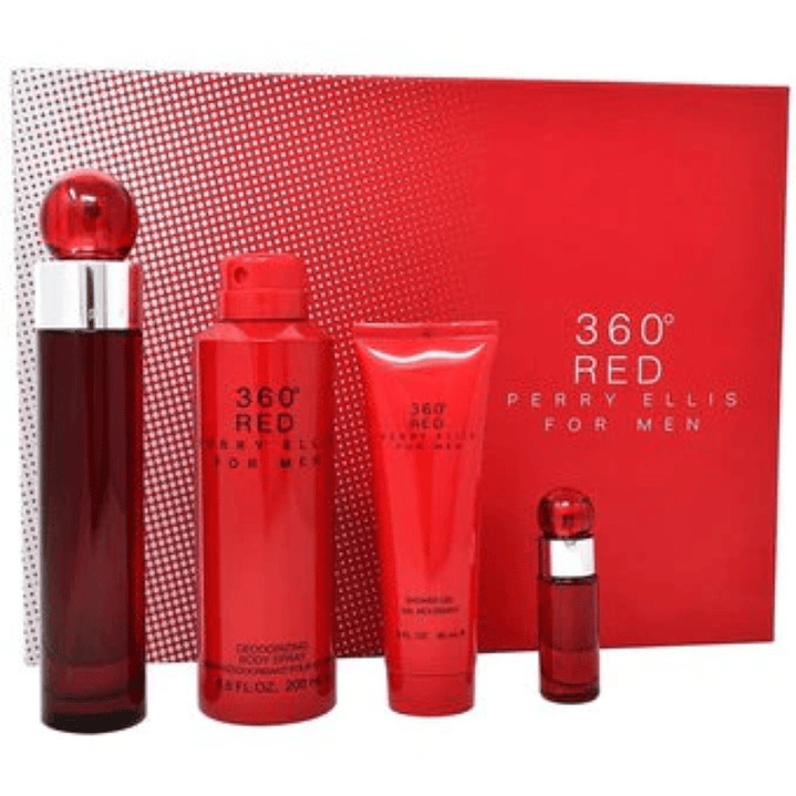 PERRY ELLIS 360 RED MEN EDT 100ML + 7,5ML + BODY SPRAY + SG 3