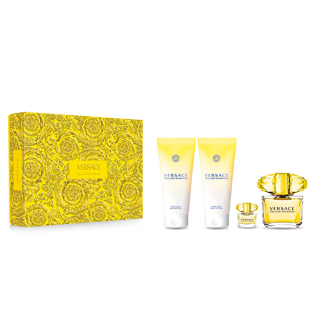 VERSACE YELLOW DIAMOND WOMAN EDT 90ML + 5ML + SG 100ML + BL 100ML 2