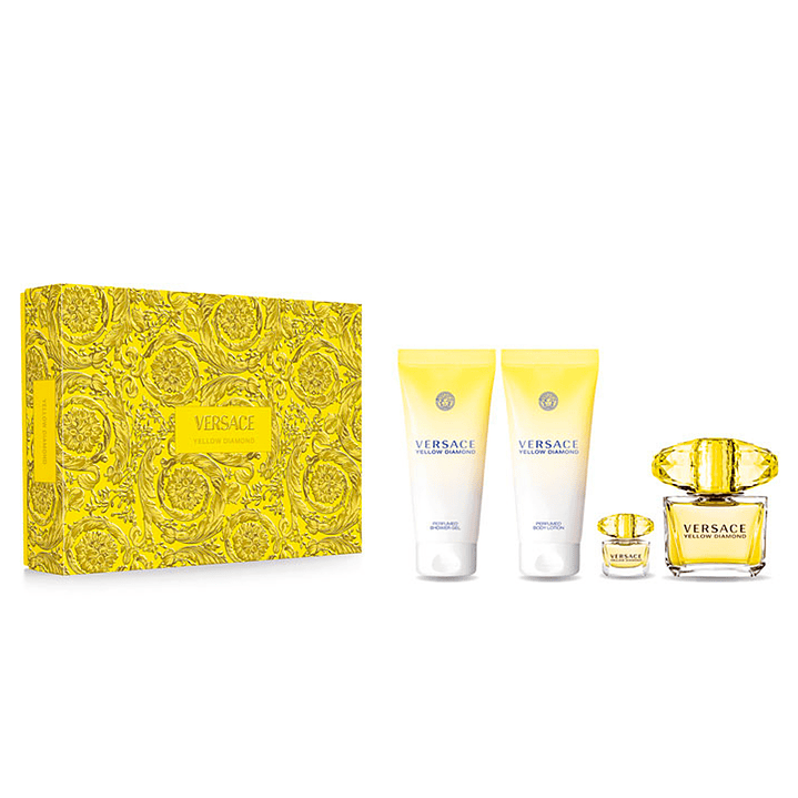 VERSACE YELLOW DIAMOND WOMAN EDT 90ML + 5ML + SG 100ML + BL 100ML 2