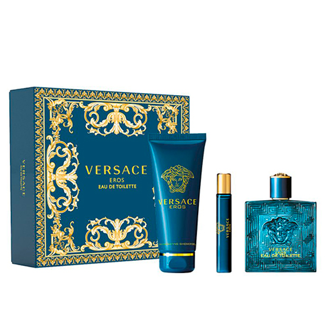 VERSACE EROS MEN EDT 100ML + 10ML + SG 150ML 2