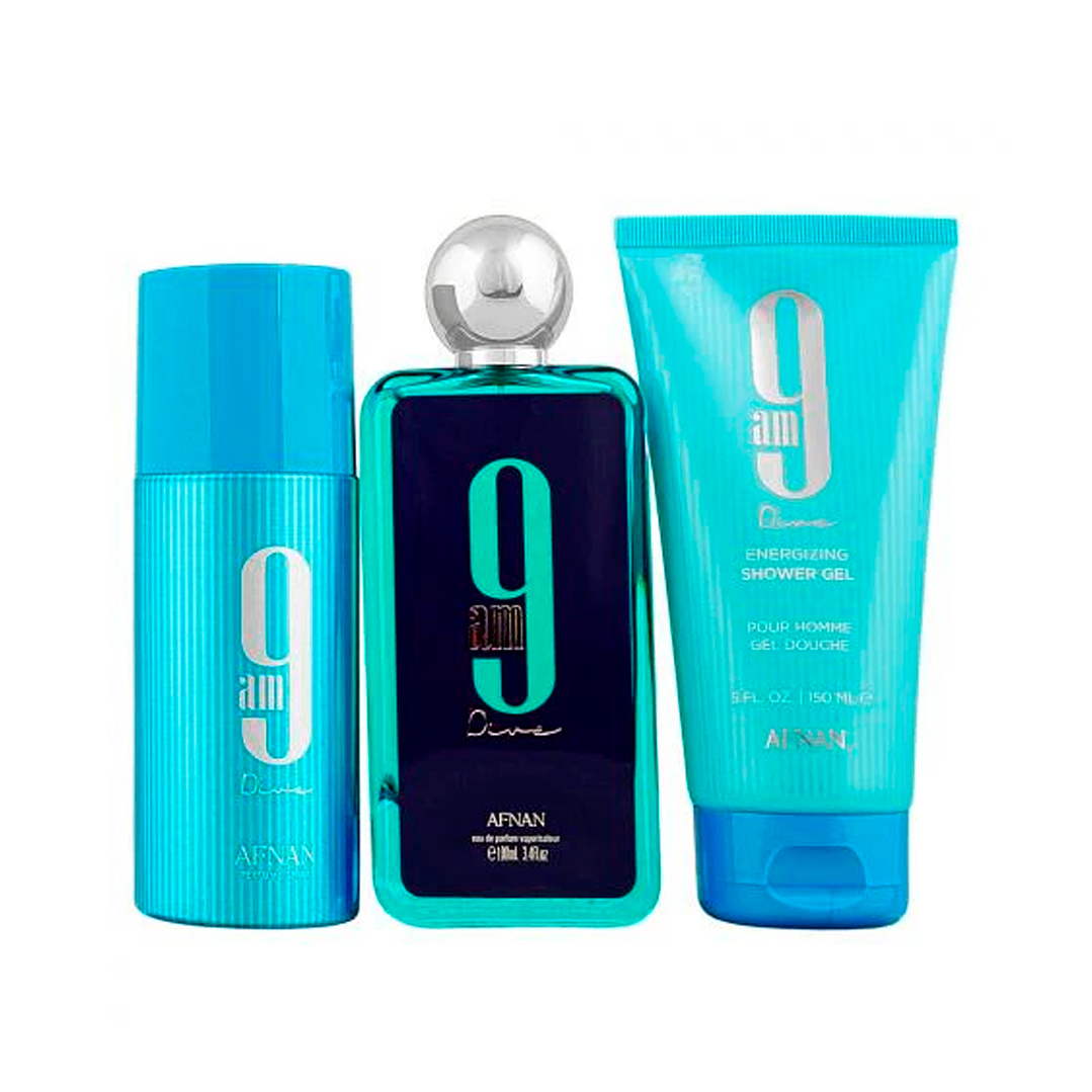 AFNAN 9AM DIVE EDP 100ML + DEO 150ML + SG 150ML 2