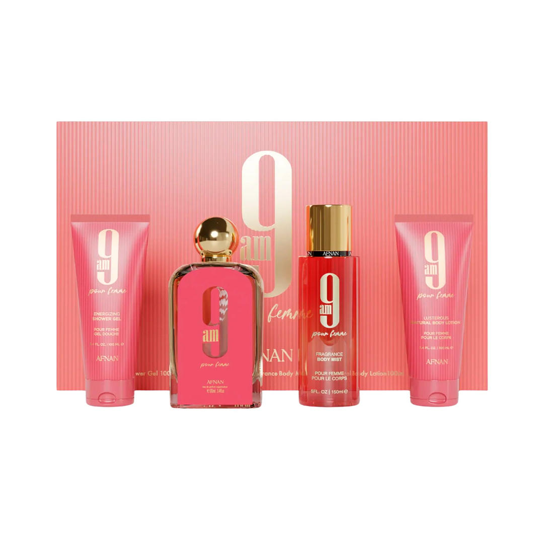 AFNAN 9AM POUR FEMME EDP 100ML + SG 100ML + BL 100ML + 150ML 2