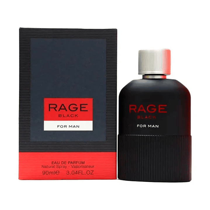 FRAGANCE WORLD RAGE BLACK FOR MEN EDP 100ML 2