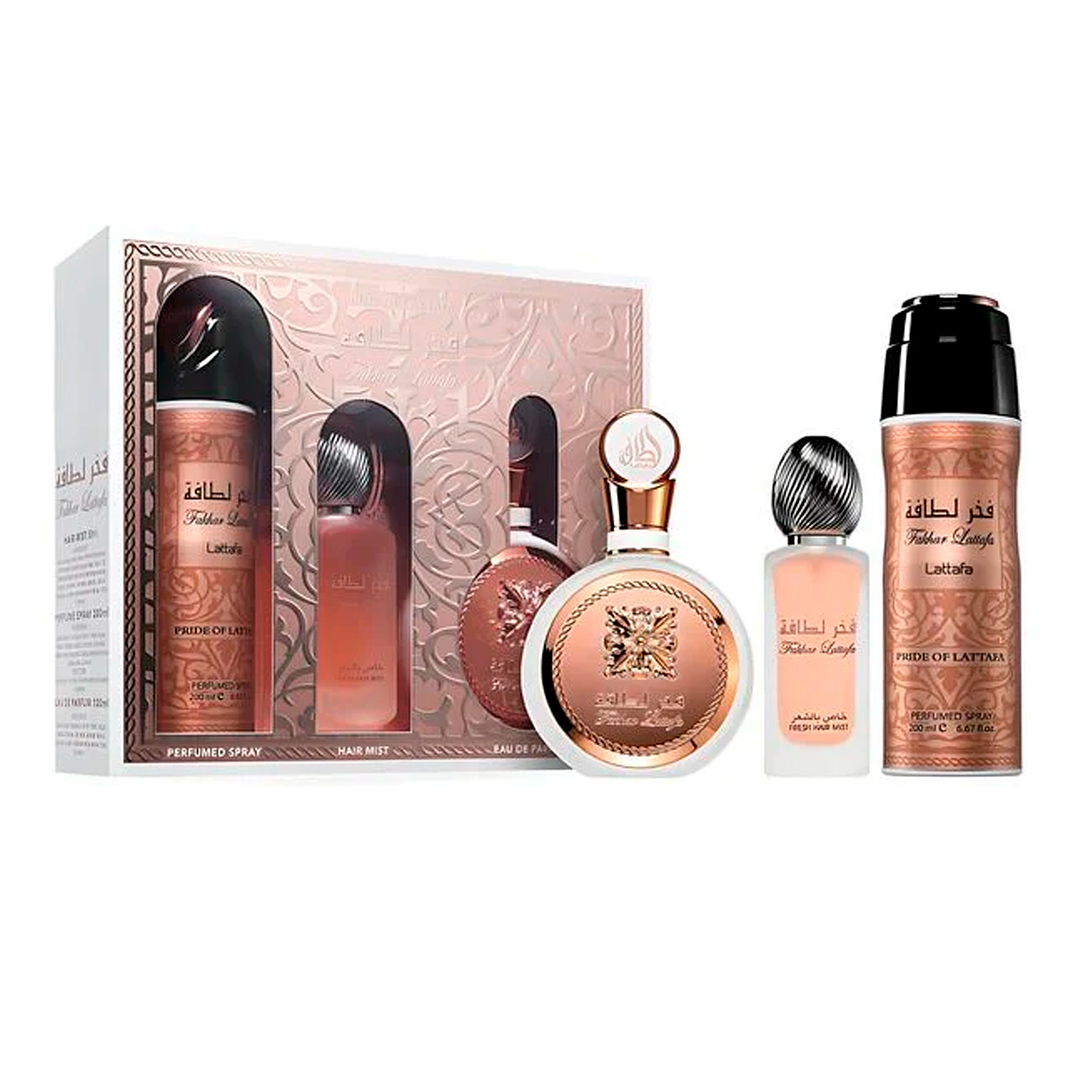 LATTAFA FAKHAR WOMAN EDP 100ML + DEO 200ML + 50 HAIR MIST 1