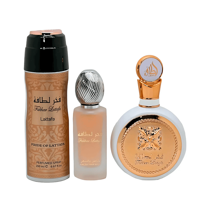 LATTAFA FAKHAR WOMAN EDP 100ML + DEO 200ML + 50 HAIR MIST 2