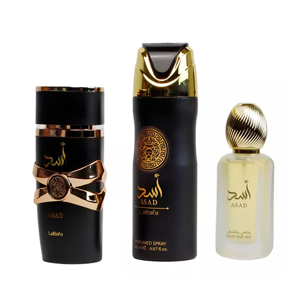 LATTAFA ASAD 100ML + 200ML DEO + 50ML HAIR MIST 1