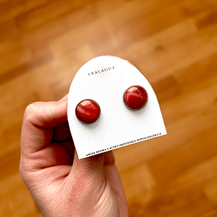 Aros de 12mm de acero inoxidable hipoalergénico y piedras de resina