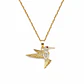 Collar de Colibrí Bañado en Oro - Miniatura 1