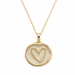 Collar Medalla de Corazón Bañado en Oro - Miniatura 1