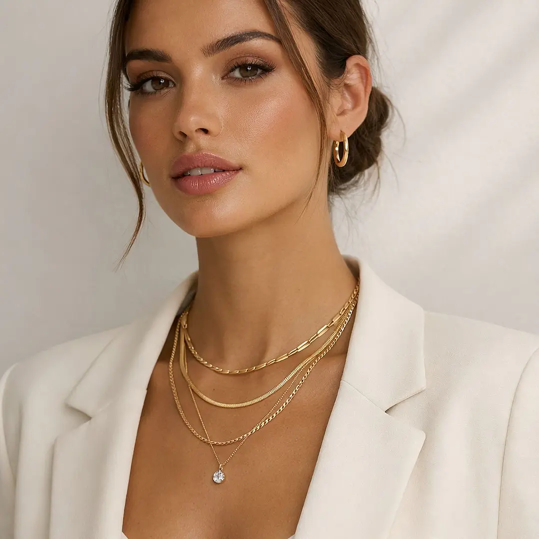 Collar de Cinta Bañado en Oro 1