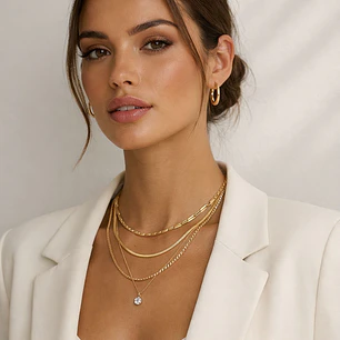 Collar de Cinta Bañado en Oro