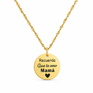Collar Mamá Bañado en Oro