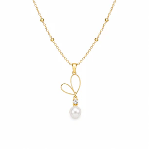 Collar de Corazón Bañado en Oro 