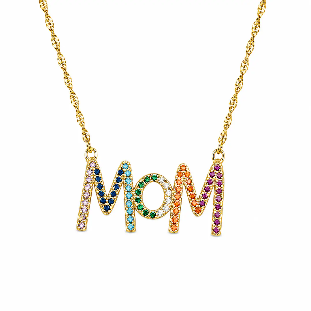 Collar Mom Bañado en Oro  2