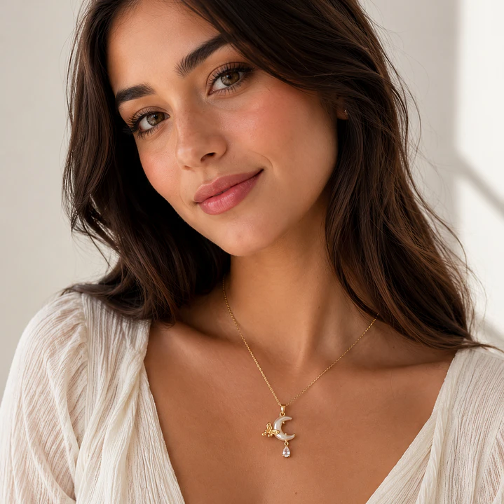 Collar Mariposa Bañado en Oro  1
