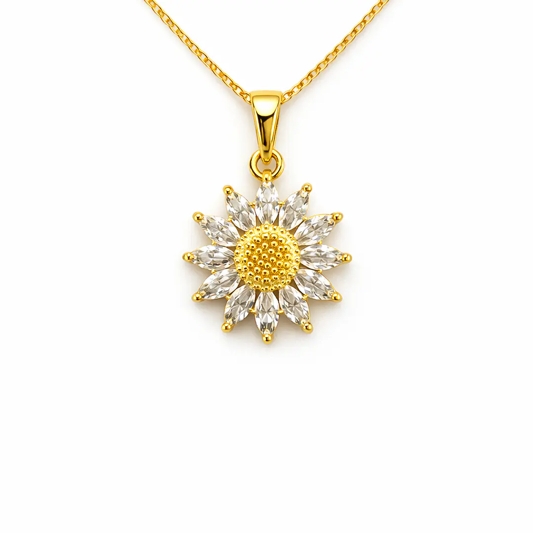 Collar Margarita Bañado en Oro 1