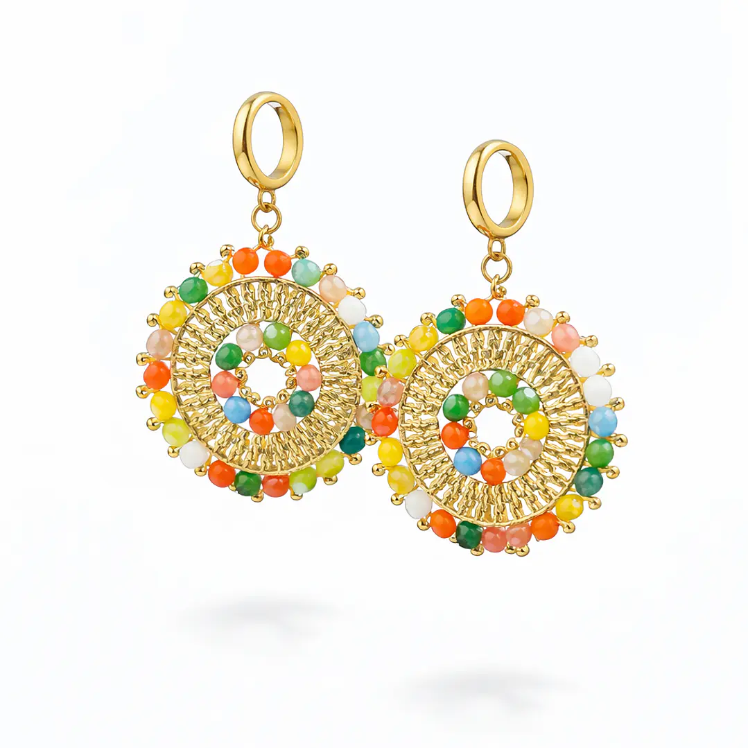 Aros Miyuki Bañados en Oro  1
