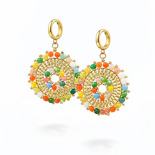 Aros Miyuki Bañados en Oro 