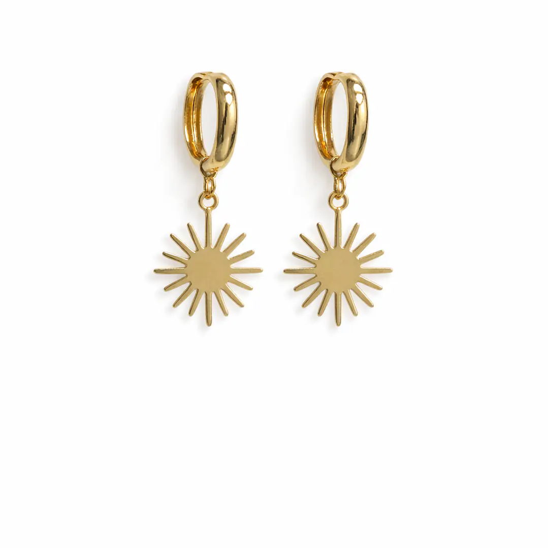 Aros Sol Bañados en Oro 1