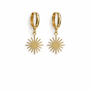 Aros Sol Bañados en Oro