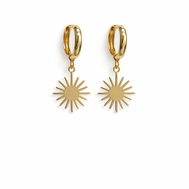 Aros Sol Bañados en Oro 1