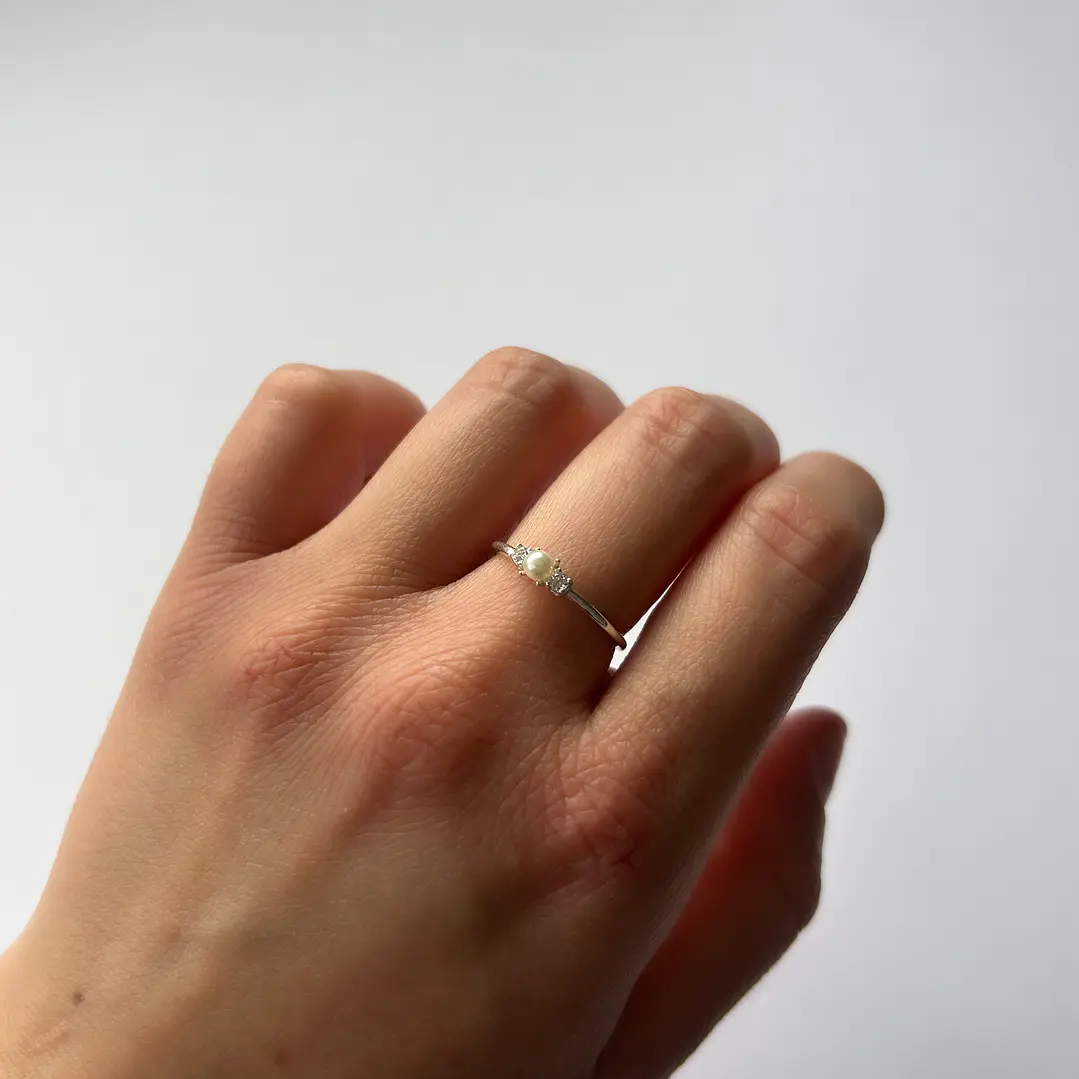 Anillo de Plata 925 - Perla  1