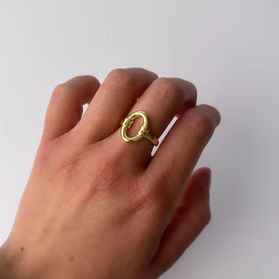 Anillo de Baño de Oro 18k - Ovalado 