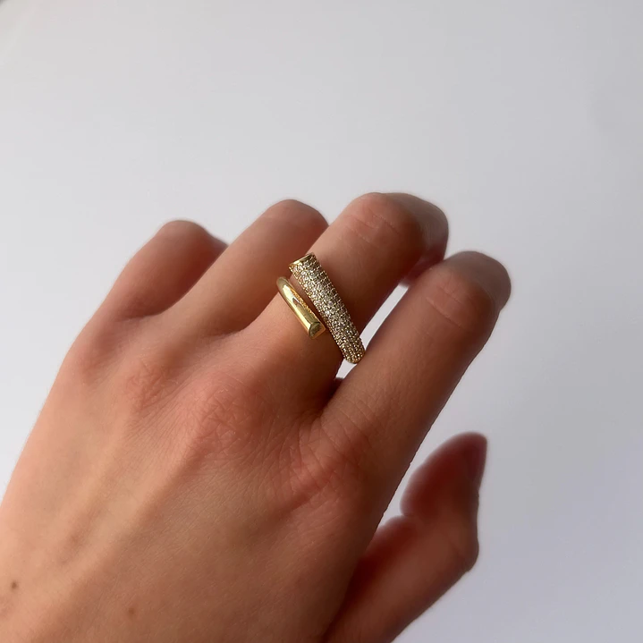 Anillo de Baño de Oro 18k - Entrelazado  1