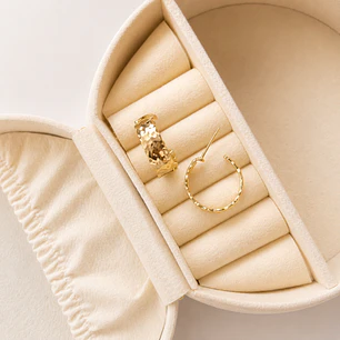 Argollas Bañadas en Oro 18k Diseño Alma 
