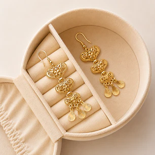 Aros Bañados en Oro 18k Diseño Sevilla