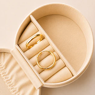Argollas Bañados en Oro 18k Diseño Clásicas Grandes 