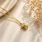 Collar Bañado en Oro Diseño Pepita de Dorada - Miniatura 1