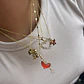 Collar Bañado en Oro Diseño Corazón de Luz - Miniatura 2