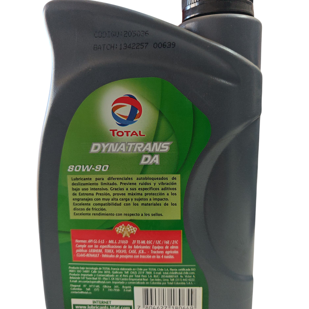 ACEITE TRANSMISION TOTAL DYNATRANS 80W-90 1 LITRO 2