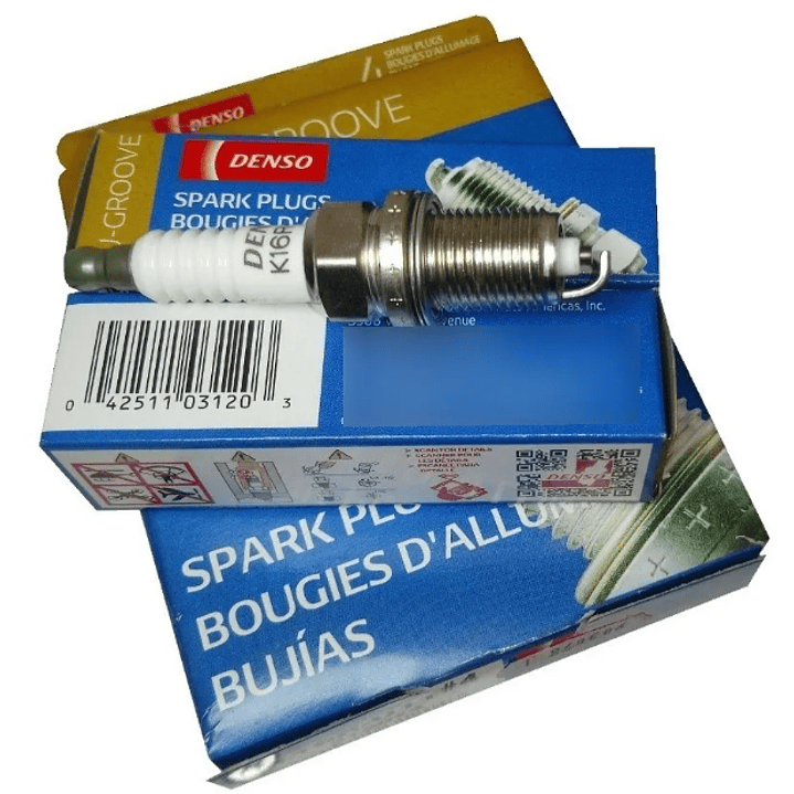 Pack 4 Bujías Denso Estándar para Toyota Yaris Sedán 2000-2013 1