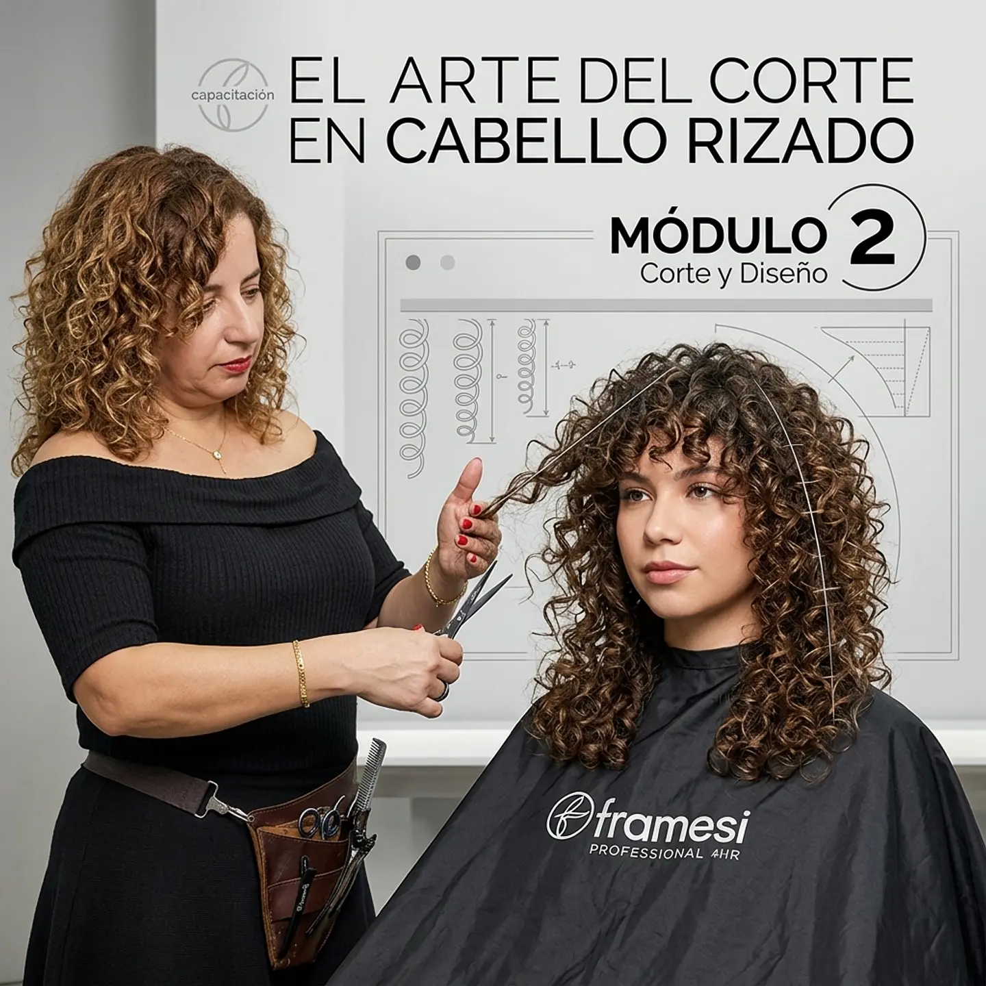WORKSHOP CORTE Y DISEÑO EN CABELLO RIZADO - MÓDULO 2 1