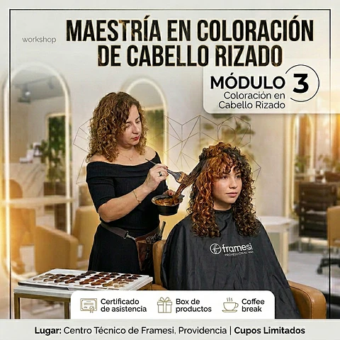WORKSHOP COLORACIÓN EN CABELLO RIZADO - MÓDULO 3