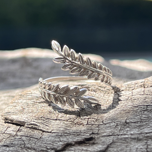 Anillo Hoja Plata