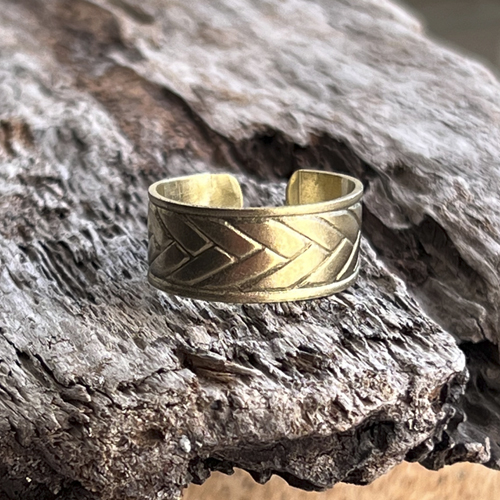 anillo trenza dorado