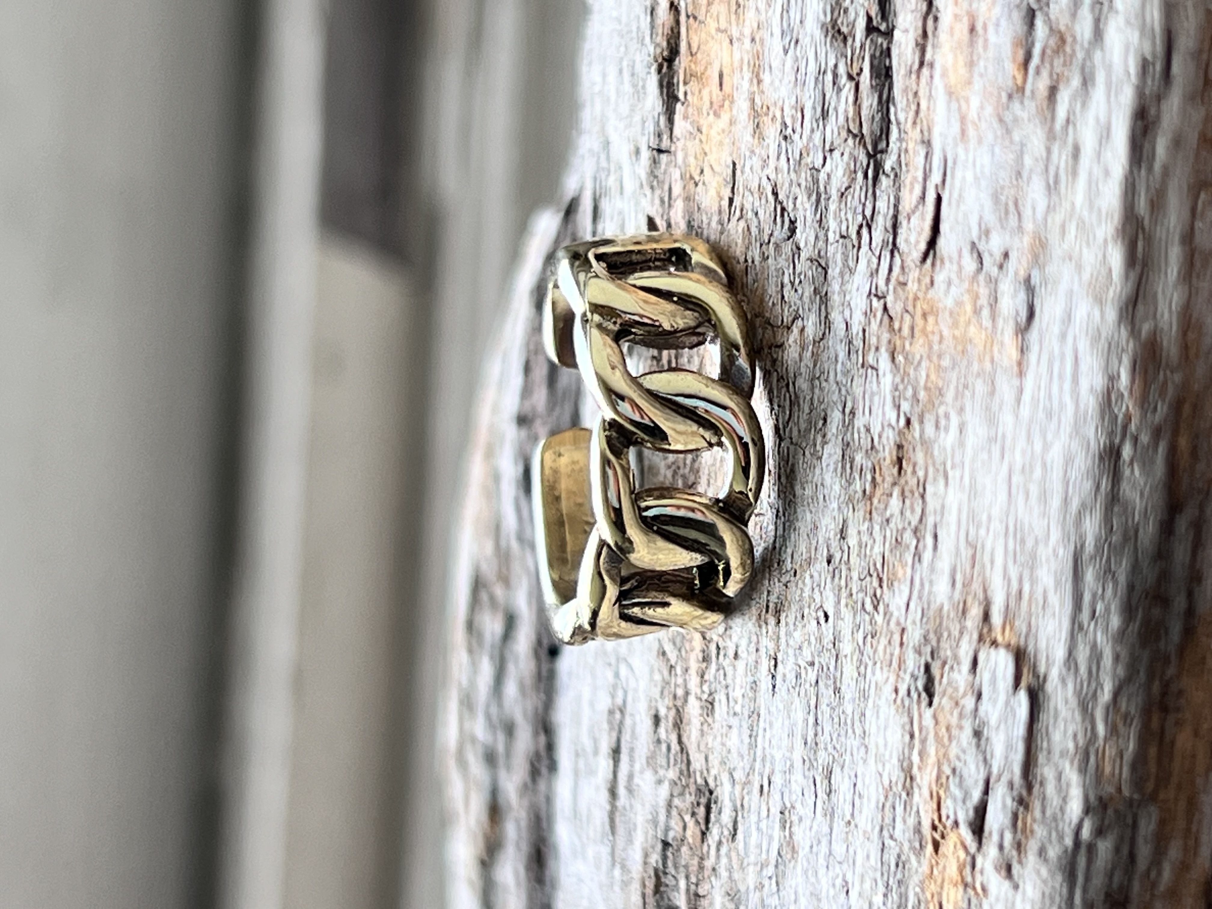 Anillo cadena dorado